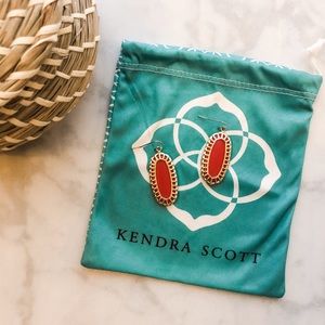 Red and gold earrings